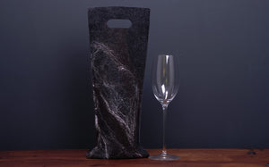 free flowing Black Welsh and silk - wine wallet