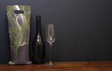 Load image into Gallery viewer, free flowing greens with silk - wine wallet