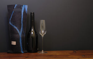 free flowing blues with silk - wine wallet