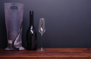 free flowing greys with silk - wine wallet