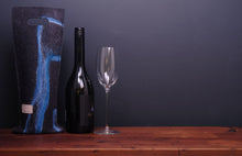 Load image into Gallery viewer, free flowing blues with silk - wine wallet