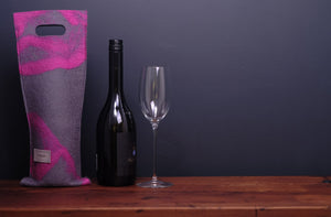 free flowing magenta pink - wine wallet